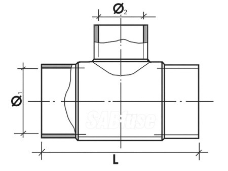 ТРОЙНИК ЛИТОЙ ПЕРЕХОДНОЙ ДЛИННЫЙ 90° T PE100 PN16 D90X50 ТРОЙНИК ЛИТОЙ ПЕРЕХОДНОЙ ДЛИННЫЙ 90° T PE100 PN16 D90X50