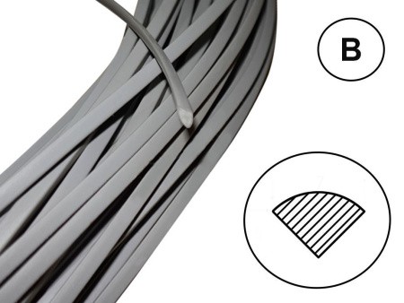 Сварочный пруток ПВХ-Н (твердый); профиль В; серый Сварочный пруток ПВХ-Н (твердый); профиль В; серый